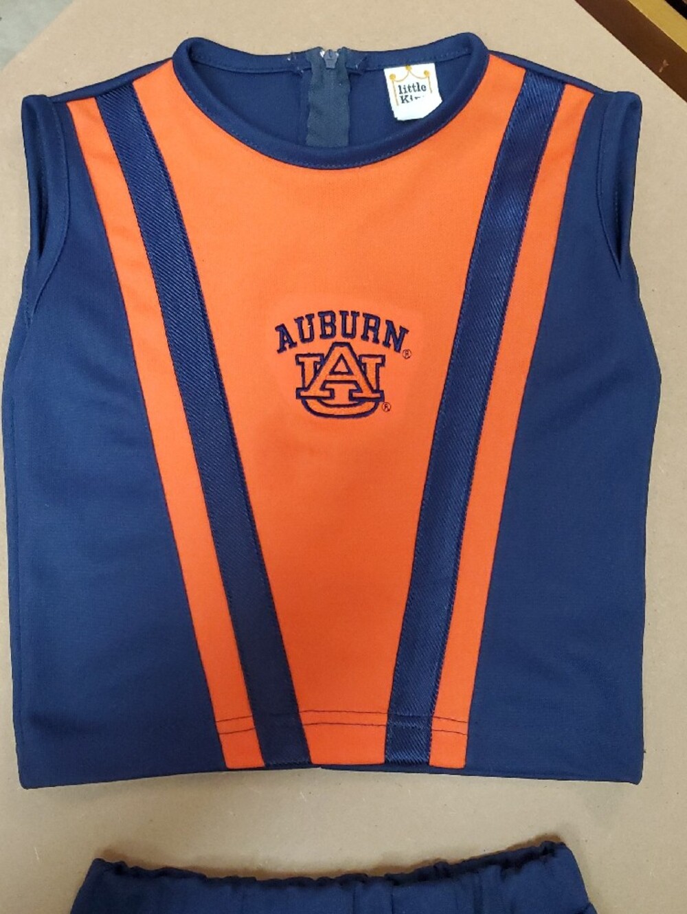 Vintage Auburn Tigers Navy and Orange Two-Piece Cheerleader Set - Picture 3 of 11